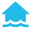 une maison avec des vagues